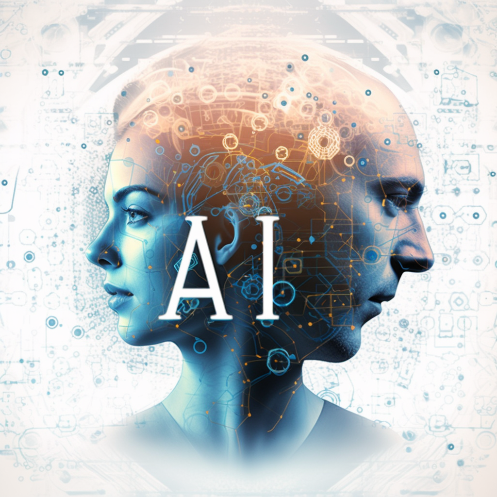 AI 創新世界 - 猶如一男一女誕生人類文明 (AI創作繪圖 )