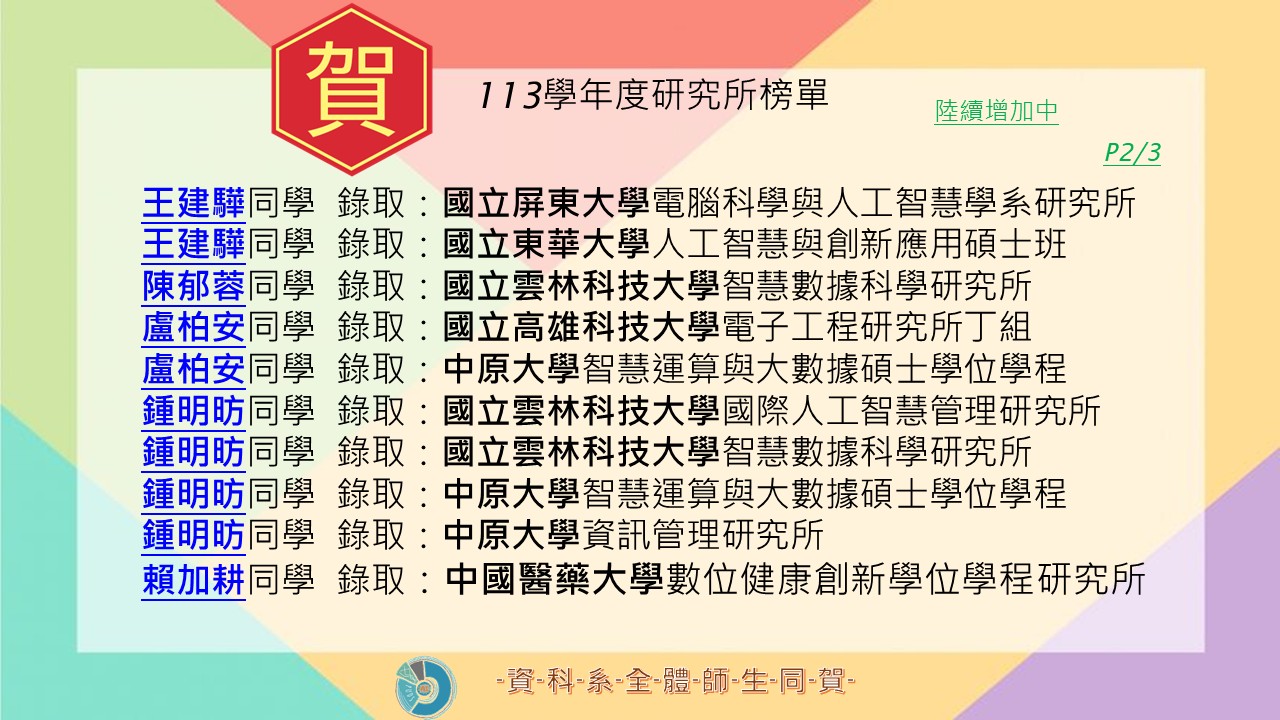 Link to 113學年度 升學榮譽榜